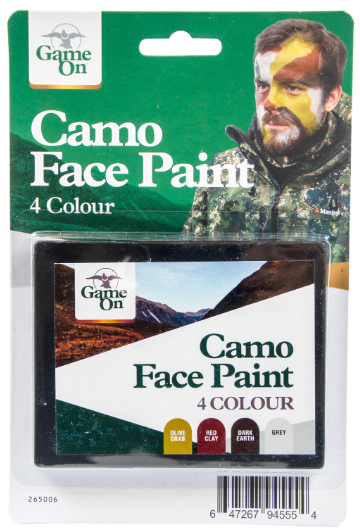 CAMO FACE PAINT 4 COLOUR CASE 265006