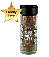 Black Garlic Sea Salt 80gm shaker jar